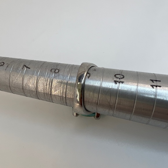 Large Silver Toned  Ice Blue Rhinestone Statement Ring - Picture 3 of 7